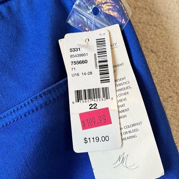 Melissa McCarthy Blue Pencil Dress Pants Size 22W - Picture 8 of 17